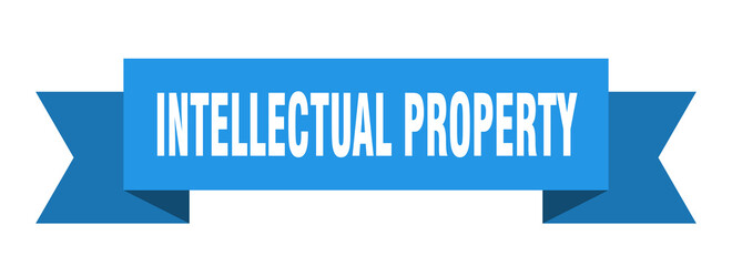intellectual property ribbon. intellectual property isolated band sign. intellectual property banner