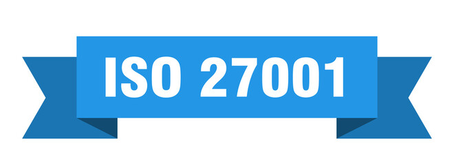 iso 27001 ribbon. iso 27001 isolated band sign. iso 27001 banner