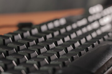 Obraz na płótnie Canvas close up of a computer keyboard
