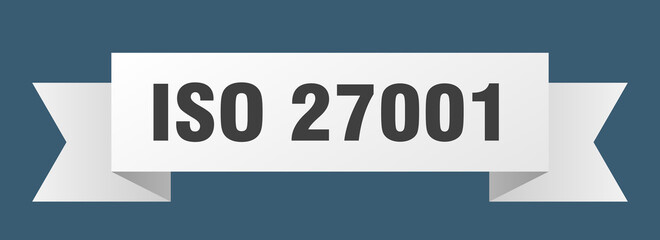 iso 27001 ribbon. iso 27001 isolated band sign. iso 27001 banner