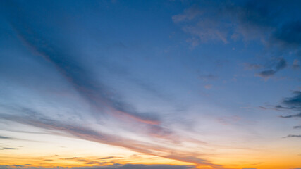 sunset sky with clouds