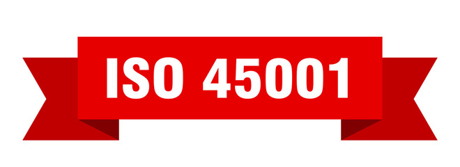iso 45001 ribbon. iso 45001 isolated band sign. iso 45001 banner