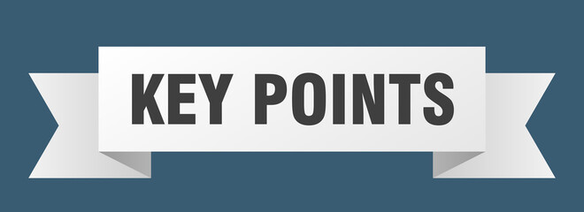 key points ribbon. key points isolated band sign. key points banner