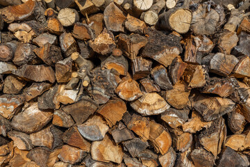 薪　Pattern of firewood trimmed for the stove