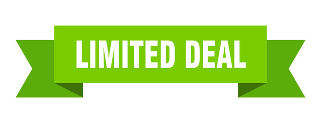 limited deal ribbon. limited deal isolated band sign. limited deal banner