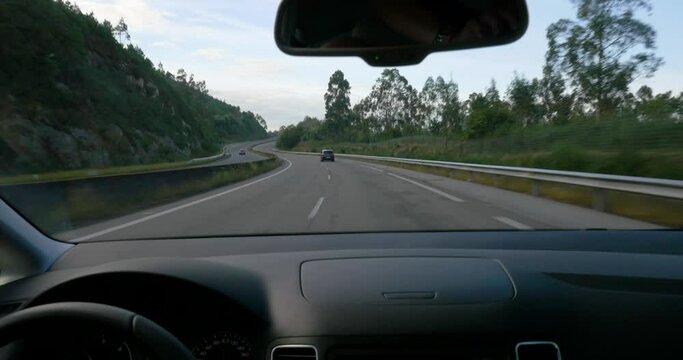 463 POV drive of a highway in Spain