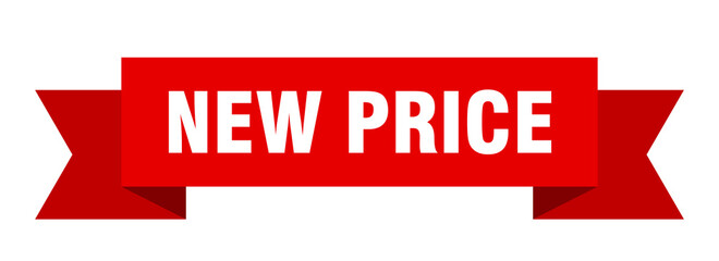 new price ribbon. new price isolated band sign. new price banner