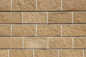 New wall texture, stone background. Masonry of sandstone blocks