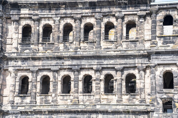 Obraz premium Porta Nigra (Black Gate) entrance gate town in Trier, Germany