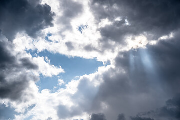 Blue sky and lots small clouds