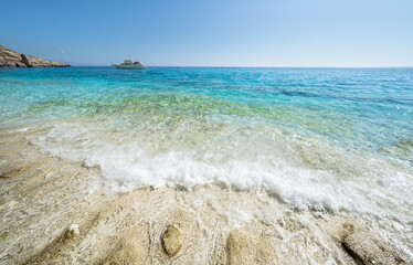 Clear azure coloured sea water, Sardinia, Italy
