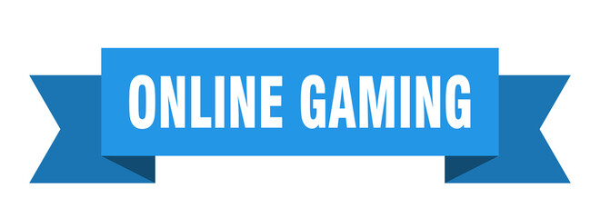 online gaming ribbon. online gaming isolated band sign. online gaming banner