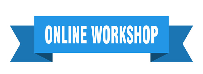 online workshop ribbon. online workshop isolated band sign. online workshop banner