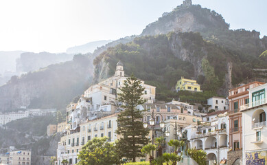 Obraz premium Panoramic view of the Amalfi city, Italy