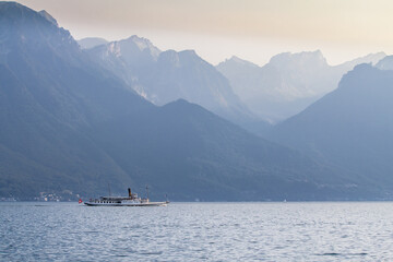 Fototapeta premium Geneva lake panorama, Switzerland
