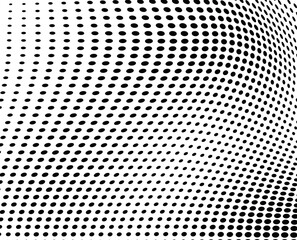 Abstract monochrome halftone pattern. Wide vector illustration