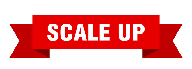 scale up ribbon. scale up isolated band sign. scale up banner