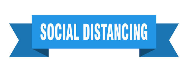 social distancing ribbon. social distancing isolated band sign. social distancing banner