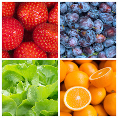 Fruits and Vegetables, Healthy food backgrounds