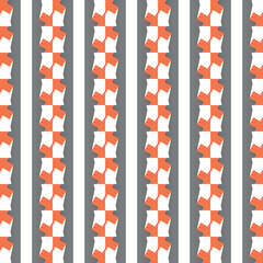 Fototapeta premium Vector seamless pattern texture background with geometric shapes, colored in grey, orange, white colors.