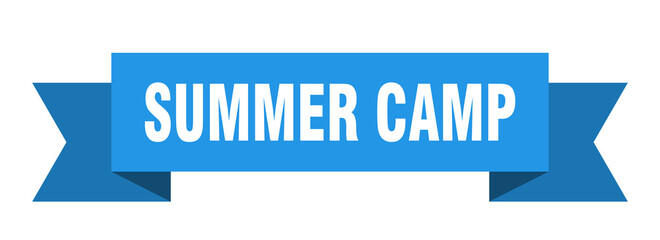 summer camp ribbon. summer camp isolated band sign. summer camp banner