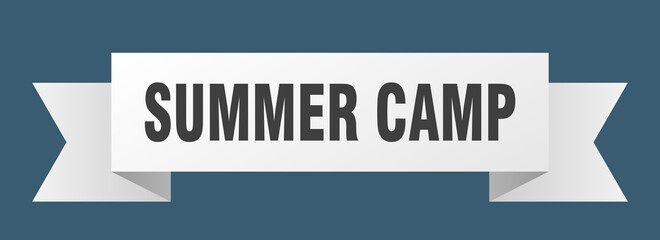 summer camp ribbon. summer camp isolated band sign. summer camp banner