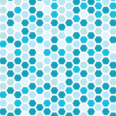 sea hexagon mosaic pattern- vector illustration