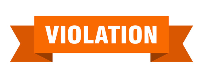 violation ribbon. violation isolated band sign. violation banner