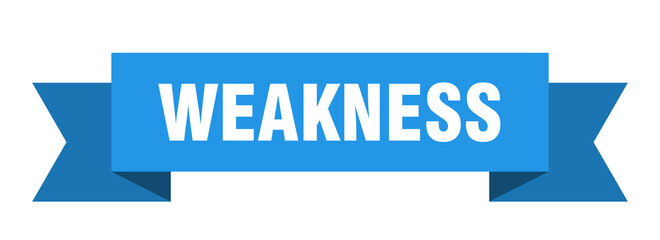 weakness ribbon. weakness isolated band sign. weakness banner