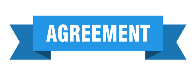 agreement ribbon. agreement isolated band sign. agreement banner