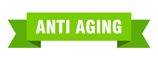 anti aging ribbon. anti aging isolated band sign. anti aging banner