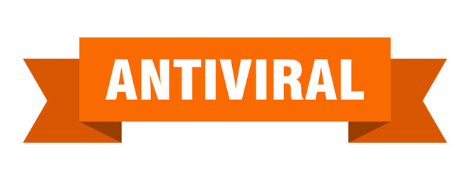 antiviral ribbon. antiviral isolated band sign. antiviral banner