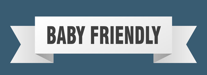 baby friendly ribbon. baby friendly isolated band sign. baby friendly banner