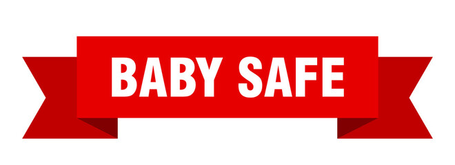 baby safe ribbon. baby safe isolated band sign. baby safe banner