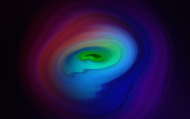 Abstract fractal patterns and shapes. Digital artwork for creative graphic design. Symmetric fractal icon on white background. Colorful illustration.