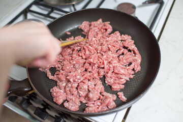 Minced meat.