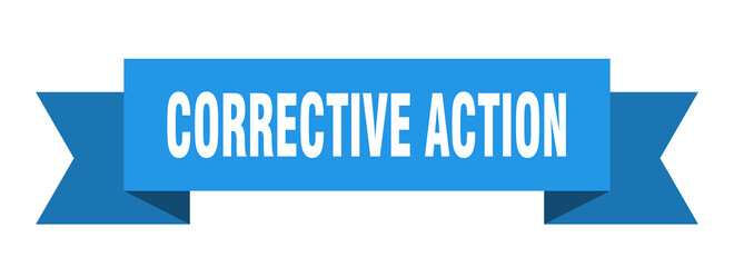 corrective action ribbon. corrective action isolated band sign. corrective action banner