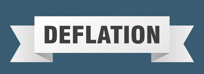 deflation ribbon. deflation isolated band sign. deflation banner
