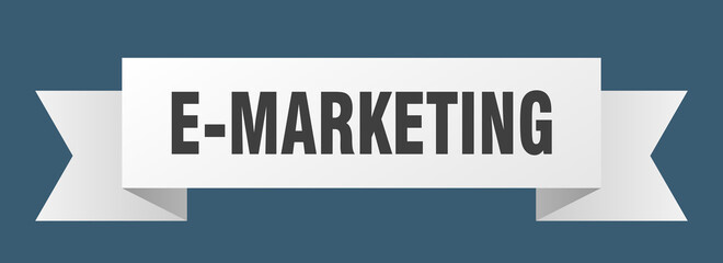 e-marketing ribbon. e-marketing isolated band sign. e-marketing banner