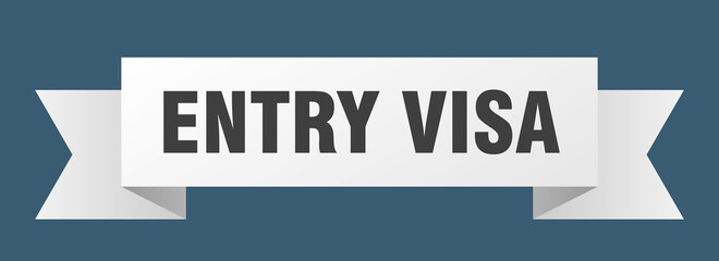 entry visa ribbon. entry visa isolated band sign. entry visa banner