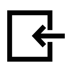 enter arrow symbol icon, silhouette style