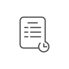 Purchase history vector icon symbol isolated on white background