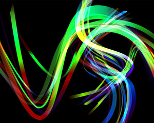 Abstract colorful wave background. Background with dynamic movement of free lines.