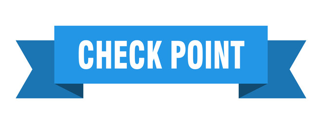 check point ribbon. check point isolated band sign. check point banner