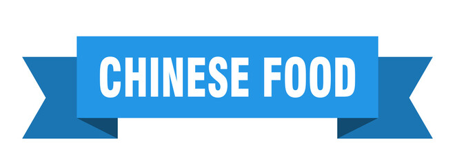 chinese food ribbon. chinese food isolated band sign. chinese food banner