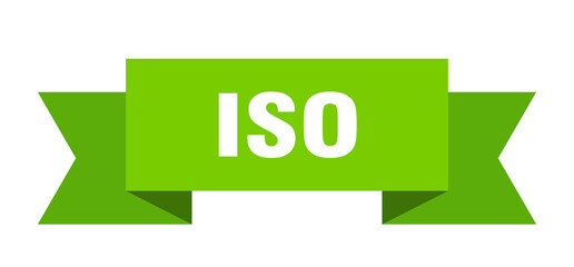 iso ribbon. iso isolated band sign. iso banner