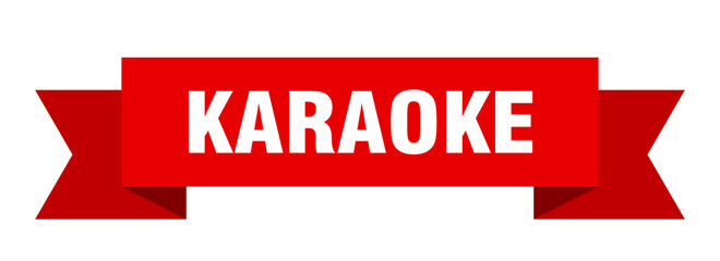 karaoke ribbon. karaoke isolated band sign. karaoke banner