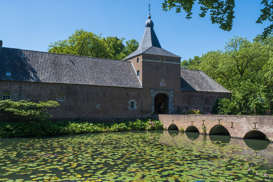 The bridge to the entrance of the castle park in Arcen / NL