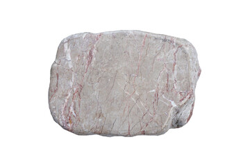 Marble rock isolated on a white background. Marble for seating stone and garden decoration. 