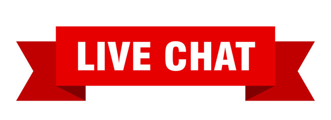 live chat ribbon. live chat isolated band sign. live chat banner